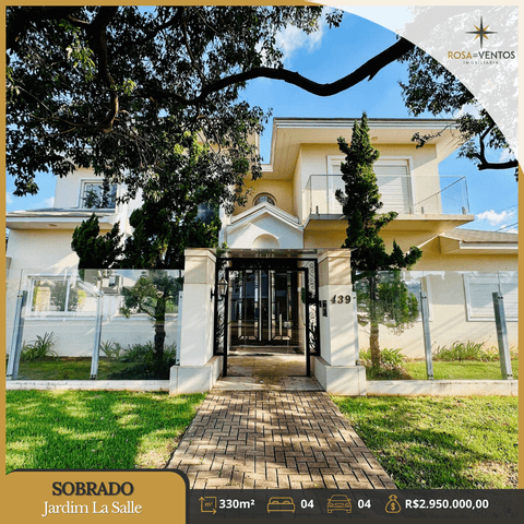 Sobrado à venda em Toledo, Jardim La Salle, com 4 quartos, com 330.34 m²