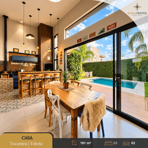 Casa com cara de casa: acolhedora, elegante e pensada para viver com qualidade, com 181 m² de construção, 360 m² de terreno com Suíte máster (closet e hidromassagem) com planejados  • 2 quartos adicionais